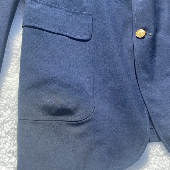 Navy Blazer antique designer Gold Buttons sport Coat 42 R - Picture 16 of 16